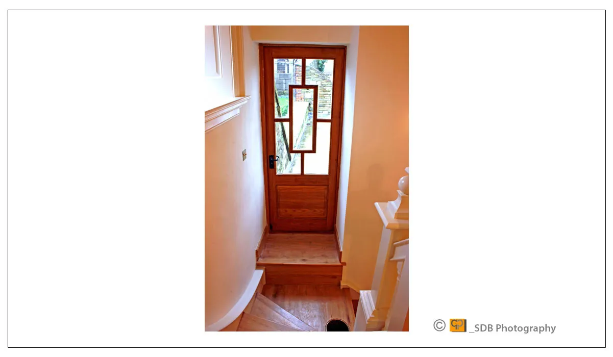A Japanese styled English oak door by SDB Designs